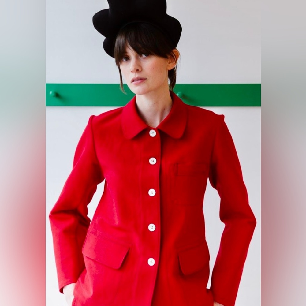 NWT Caron Callahan cherry red Tomo jacket - size S